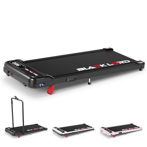 BLACK LORD Electric Walking Pad Treadmill Incline with Digital Display, Under Desk Running Machine with 2.2HP Motor and Magnetic Wireless Control, MR8 Series, Black