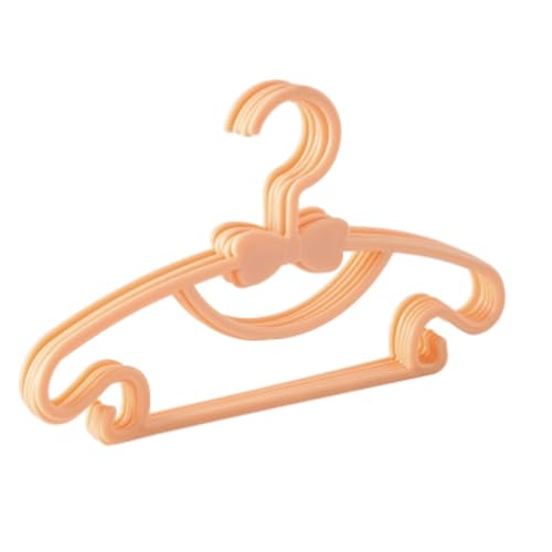 Paquete de 10 Perchas de plástico for Ropa de bebé, Antideslizantes, for el hogar, for recién Nacidos y niños pequeños.(Oranje)