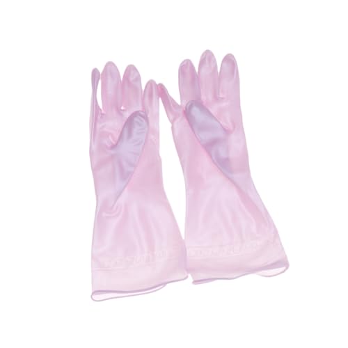 SAFIGLE 3 Pares Guantes de Limpieza de Cocina Impermeables de Goma Aleatorio Platos Color Aleatorio
