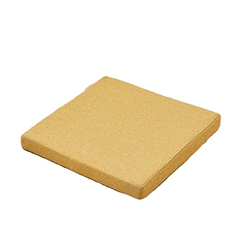 2 stuks Stoelkussens 50 x 50 cm dik 5 cm Tuinmeubelen Stoelkussen Antislipkussens Ligstoel Recliner Zitkussen voor Dineren, Buiten, Patio, Stoel (Color : Yellow, Size : 6psc)