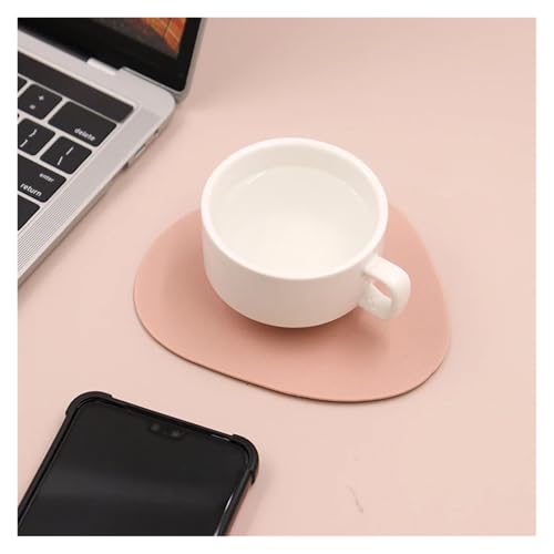 Set de table en cuir premium marron | Napperons ronds design isolants - 5