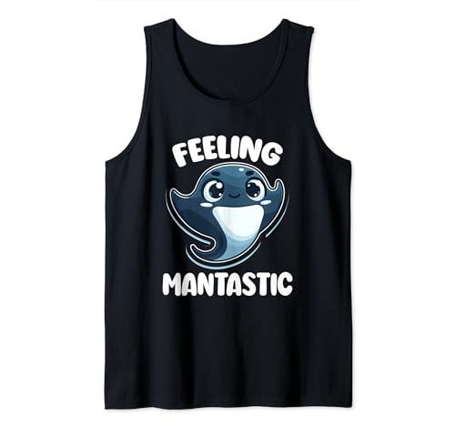 Funny Manta Ray Kids Ocean Conservation Marine Wildlife Tank Top