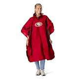 Northwest San Francisco 49ers NFL Red Deluxe Pullover Poncho with Mesh Bag 49x44 inches