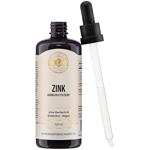 I-like-it-Clean® - Zink Tropfen (100 ml) - 3,75 mg Zinksulfat pro Pipette (1ml) - magenschonende Formel, angenehmer Geschmack - laborgeprüft, vegan, ohne Alkohol - in Deutschland produziert