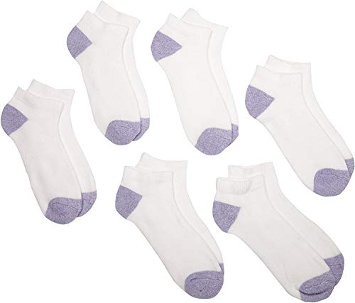 Fruit of the Loom Big Girls' 6 Pack No Show Socks