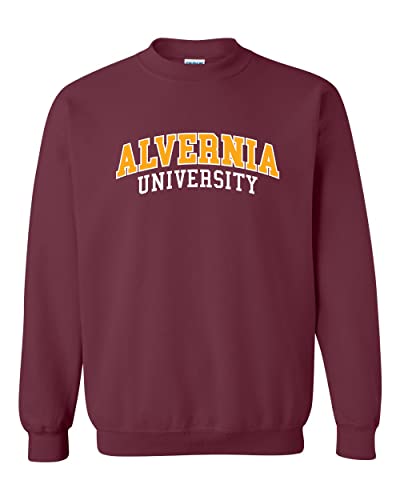 Alvernia University Block Unisex Crewneck Sweatshirt - Alvernia Golden Wolves Apparel