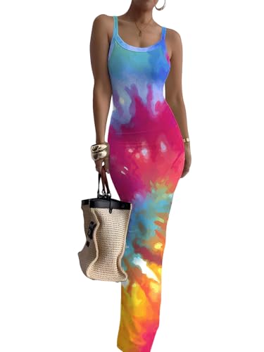 Image of HTD Women Summer Sexy Maxi Bodycon Long Dress Casual Slip Dresses