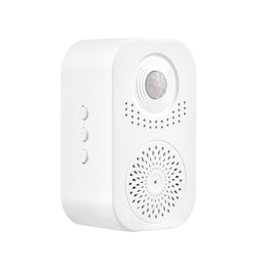 EaseSunny Timbre de puerta con sensor de movimiento, alarma de entrada inalámbrica, volumen ajustable, 19 opciones de voz, fácil instalación, compra seguridad para el hogar