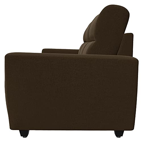 Image of Wakefit Sofa Set for Living Room | 3 Year Warranty | 3 Seater Sofa, Sofa Set, Wooden Sofa Set for Living Room, Three Seater Sofa - Belize (Fabric, Dark earth)