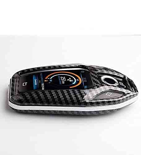 AutoTrends LCD Display ABS Key Cover Case With Keychain Suitalbe For BMW