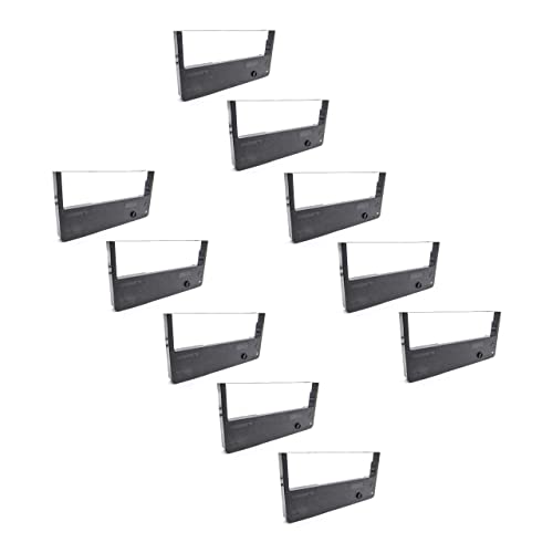 vhbw 10x Cinta de color de escritura compatible con Tally Genicom 6300 impresora de matriz o de tickets - negro