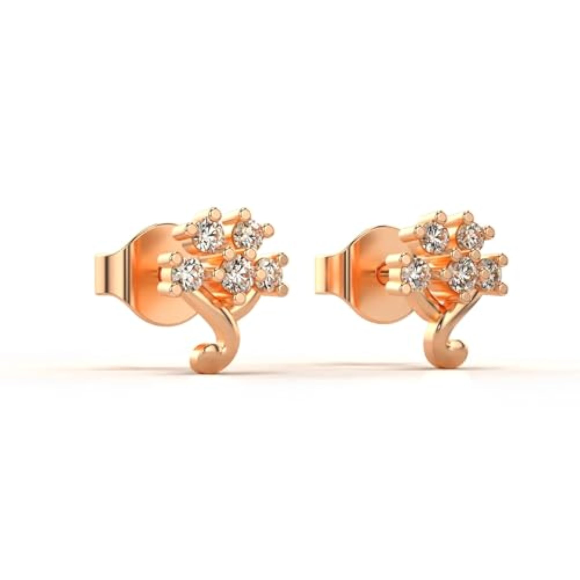 Women's Sterling Silver & Lab Grown Diamond 0.20cts Earrings, Elegant