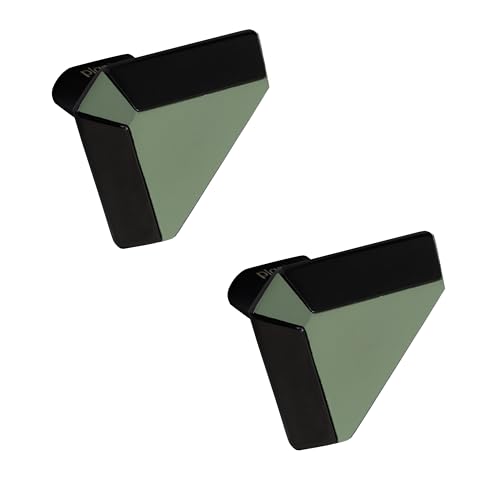 Image of Plantex Knobs for Drawer /Drawer Knobs /Triangle Knob for Cabinets /Drawer Handle /Pull-Push Knob for Kitchen /Bedroom Drawers - Pack of 2 (SH-431, DC-Black & Green)