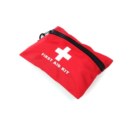 Image of Red First Aid Bag Empty First Aid Kit Empty Waterproof First Aid Pouch Small Mini for First Aid Kits Pack Emergency Hiking Backpacking Camping Travel Car Cycling (Red, 6x4.3Inch)