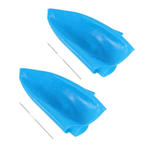 POPETPOP Cuffie in Silicone Riutilizzabili per la Colorazione dei Chioma con Uncinetti Cappello Colorante per Mèches con Piccoli Fori per Uso Domestico e Professionale Set da 2 Pezzi in