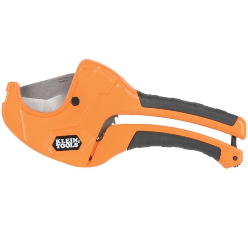 Klein Tools 50063 Ratcheting PVC Pipe Cutter, Cuts 1-1/4-Inch I.D. PVC, CPVC, PEX Pipes, One-Handed Operation, Replaceable Blades - Image 10