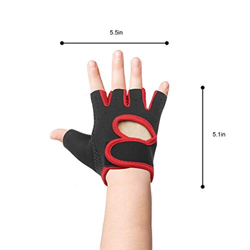 Luwint Kids Fingerless Workout Gloves - Anti-Slip Fitness Mitten For Children Cycling Yoga Weightlifting, 1 Pair #TOP5