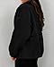 KIRUNDO Fleece Jacket Women Sherpa Oversized Zip Up Fall Jackets Winter Coats Faux Fur Warm Outwear 2025 Fashion Clothing(Black, Medium)
