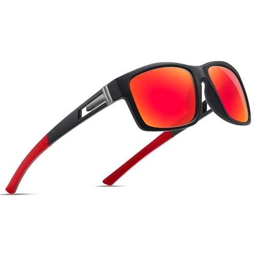 Image of suoso Polarized Sports Sunglasses for Men: UV400 Protection Glasses Wrap Around Goggles for Driving Fishing