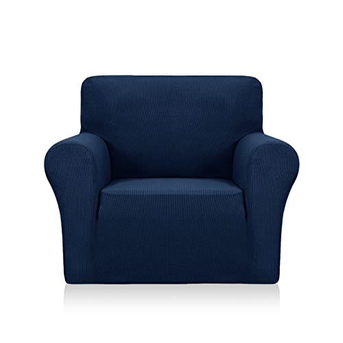 Wasserdichter Sofabezug für Couch, ultradicker Sofabezug, Haustierfreundlicher Sofabezug für Wohnzimmer, Rutschfester Möbelschutz mit Jacquard-Design(Dunkelblau,Small) Cover