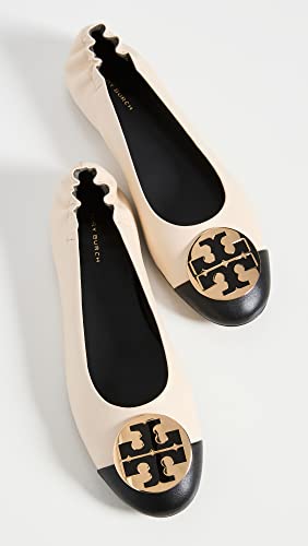 Cream & Black Cap-Toe Ballet Leather by Tory Burch4