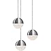 Kuzco Lighting Brushed Nickel LED Multi-Light Pendant