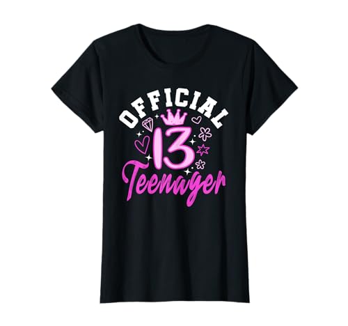 13. Geburtstag Mädchen Offiziell 13 Jahre Official Teenager T-Shirt
