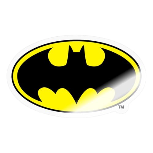 Spreadshirt DC Comics Batman Logo Classique BD Autocollant Sticker, 10 x 10 cm, brillant transparent