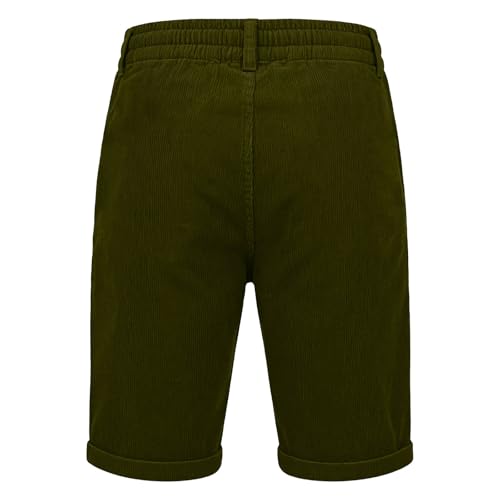 Image of Cambkatl Straight Leg Corduroy Shorts for Men Summer Versatile Outdoor Casual Stretch Lounge Shorts with Pockets
