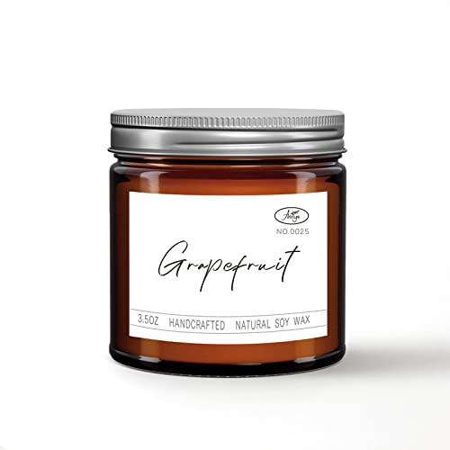 Grapefruit Strong Scented Candles, Natural Soy Candle For Home Scented, Hand-Poured Jar Candle, Gifts For Women|Men|Families|Friend|Colleague, As Birthday|Holiday|Relaxation Gifts (3.5Oz) #TOP5
