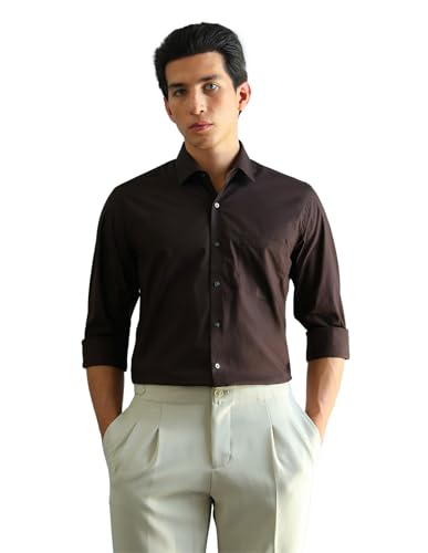Image of Arrow Slim Fit Mens Formal Shirt - 100% Cotton, Breathable & Comfortable, Full Sleeves Shirts for Men