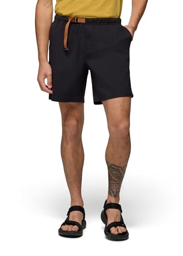 prAna Men's Stretch Zion Pull On Short, Black, Large/7