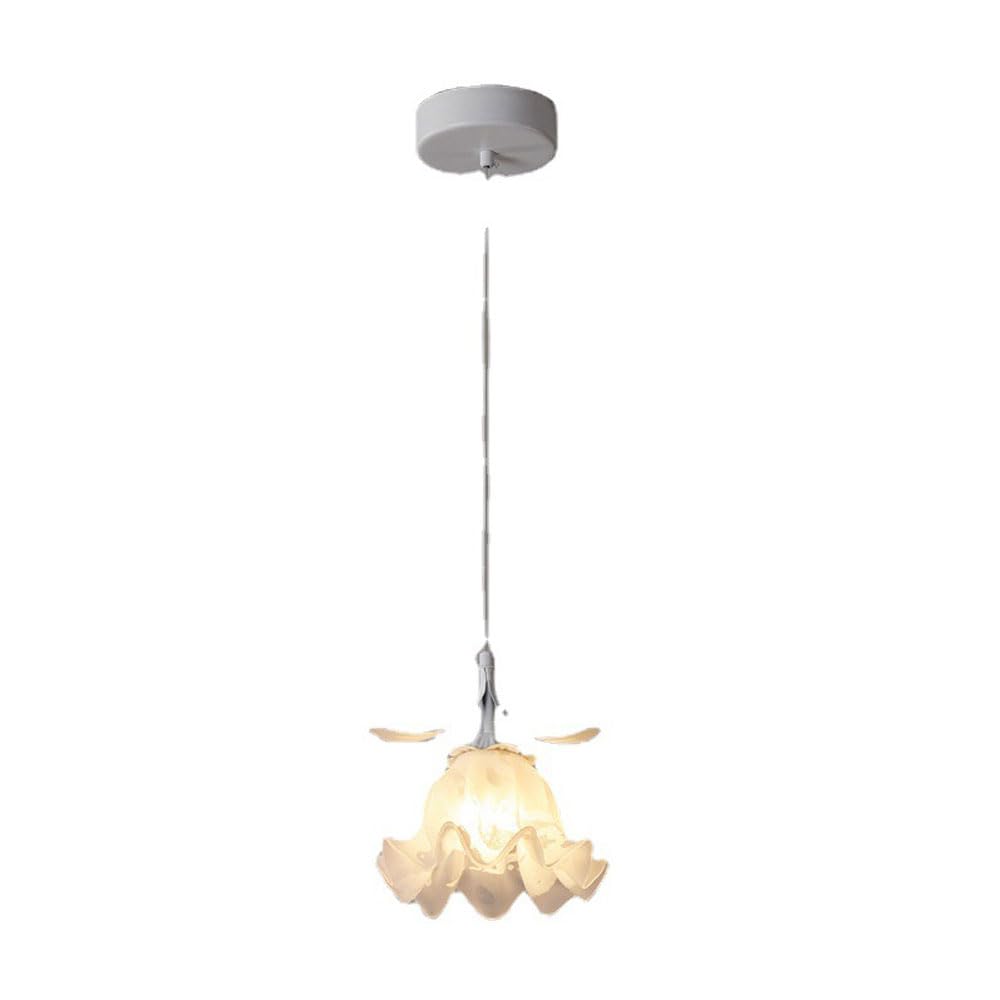 Carillon éolien crème orchidée lumière décorative fleur balcon