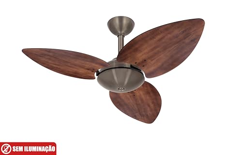 Ventilador Teto Turbo 3 Pás Madeira Winds Bronze Ventax 220V