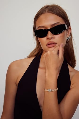 LILIE&WHITE Gold And Silver Bracelets For Women With Braided Design Chic Gold Bangle Statement Bracelet Cuff Bracelets Fashion Jewelry3