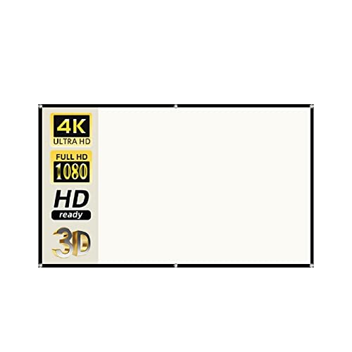 Pantalla de proyector para exteriores, Proyectores portátiles pantalla enrollable lienzo antiligero for proyector 100 120 130 pulgadas hogar Oficina Camping TV cortina de proyección(100 inch)
