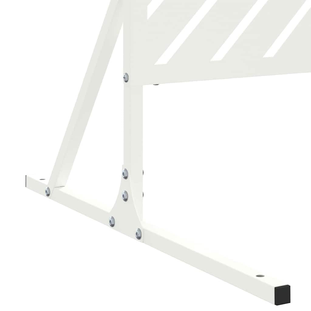 vidaXL Schermo per Privacy Bianco 100 x 50 x 180 cm Acciaio, Schermo per Giardino e terrazzo, divisore per Esterni, Pannello in Acciaio Rettangolare, partition per Patio
