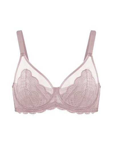 Image of HSIA Minimizer Bras for Women Large Bust Full Coverage Lace Plus Size Bra - Mermaid Scales