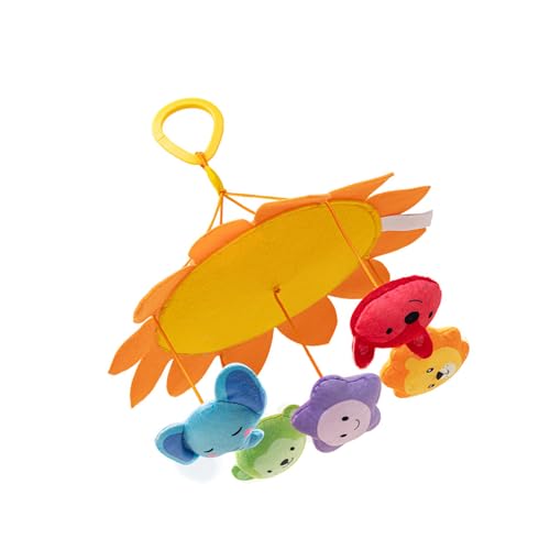 YROHGKPN Cuna de peluche suave juguete móvil con rotación suave para el desarrollo visual y el entrenamiento del cuello. Juguete de carrusel de felpa para niños pequeños