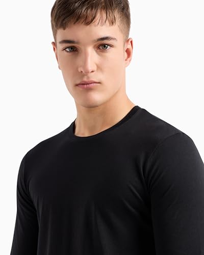 Image of Armani Exchange Men's Basic Long Sleeve Jersey Crew Neck Tee