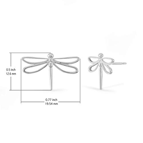 Boma Jewelry Sterling Silver Large Dragonfly Stud Earrings by Boma - Image 7