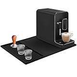 2 En 1 Alfombrilla Escurreplatos de Café, Esterilla Principal de 40 X 60 cm + Alfombra Escurreplatos de 19 X 40 cm, Alfombrilla Cafetera para Encimeras de Cocina, Fregaderos y Barras de Café