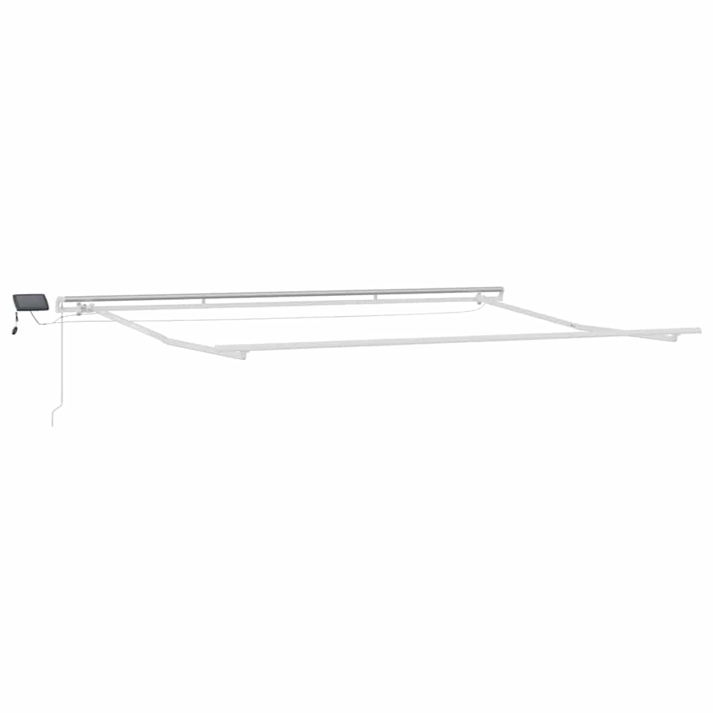 Manuelle Gelenkarmmarkise mit LED-Beleuchtung, wasserdichtem UV-Schutz, 400x300 cm, Weinrot für Terrasse, Balkon, Garten, Gastronomie