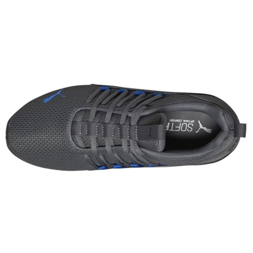 PUMA Cross Training Shoes Axelion Spirit Sneaker, 4.5 US Unisex Big Kid, Castlerock Black-Victoria Blue4