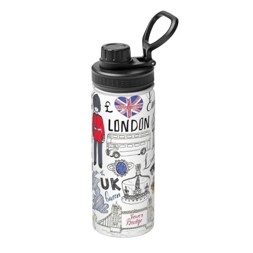I Love London 18oz Stainless Steel Water Bottle