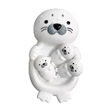 Giocattoli da bagno per neonati e bambini, a forma di foca in gomma, galleggianti, sicuri ...