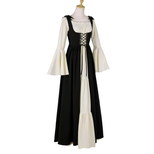 Fantasia renascentista feminina medieval vestido longo vestido do século 18 vestido fada, Ymx2022048
