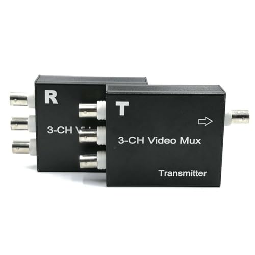 DC 12V Analog Camera Transmitter Receiver 3-CH Video Multiplexer Max 300M Support Multi Node Networking for CCTV System