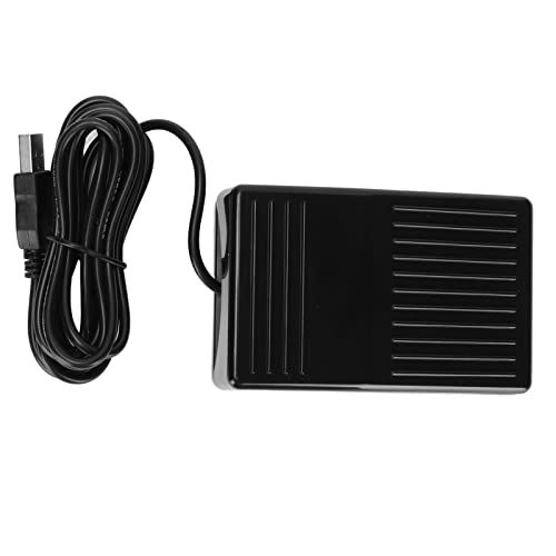 QANYEGN USB Foot Switch Pedal, Single Foot Pedal Switch Control, Foot Control Programmable Keyboard with 2 Meters Cable for Computer