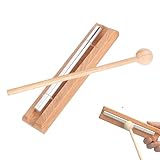 1 Stück Klangstab inklusive Schläge,Holz Energy Klangstäbe,Chime Gong Glockenspiel,Perkussion Trio Schlagstab Für Gebet,Yoga,Heilung,Klassenzimmer(Natur)